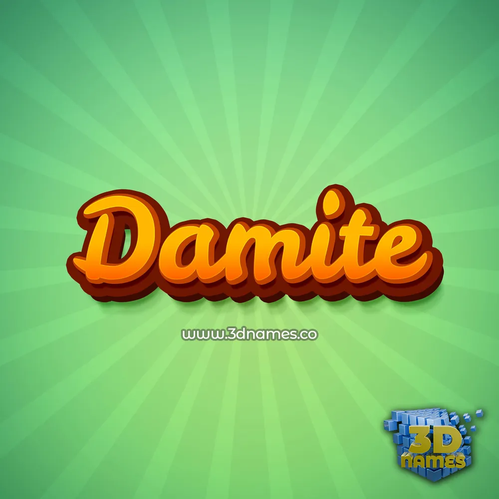 damite in Green Rays style - 3D name wallpaper