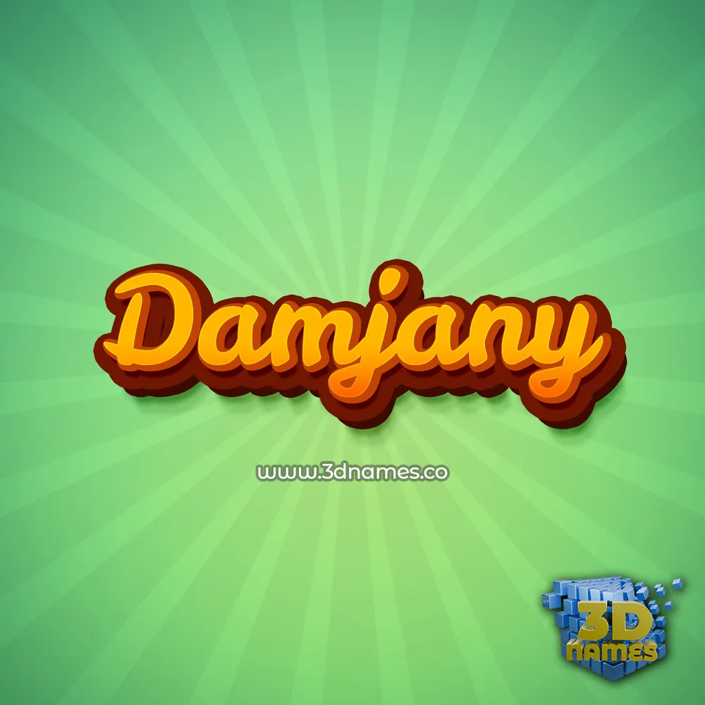damjany in Green Rays style - 3D name wallpaper