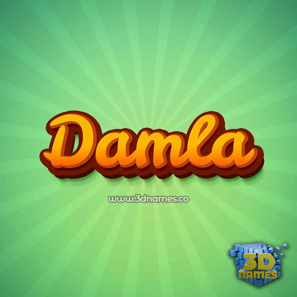 damla in Green Rays style - 3D name wallpaper