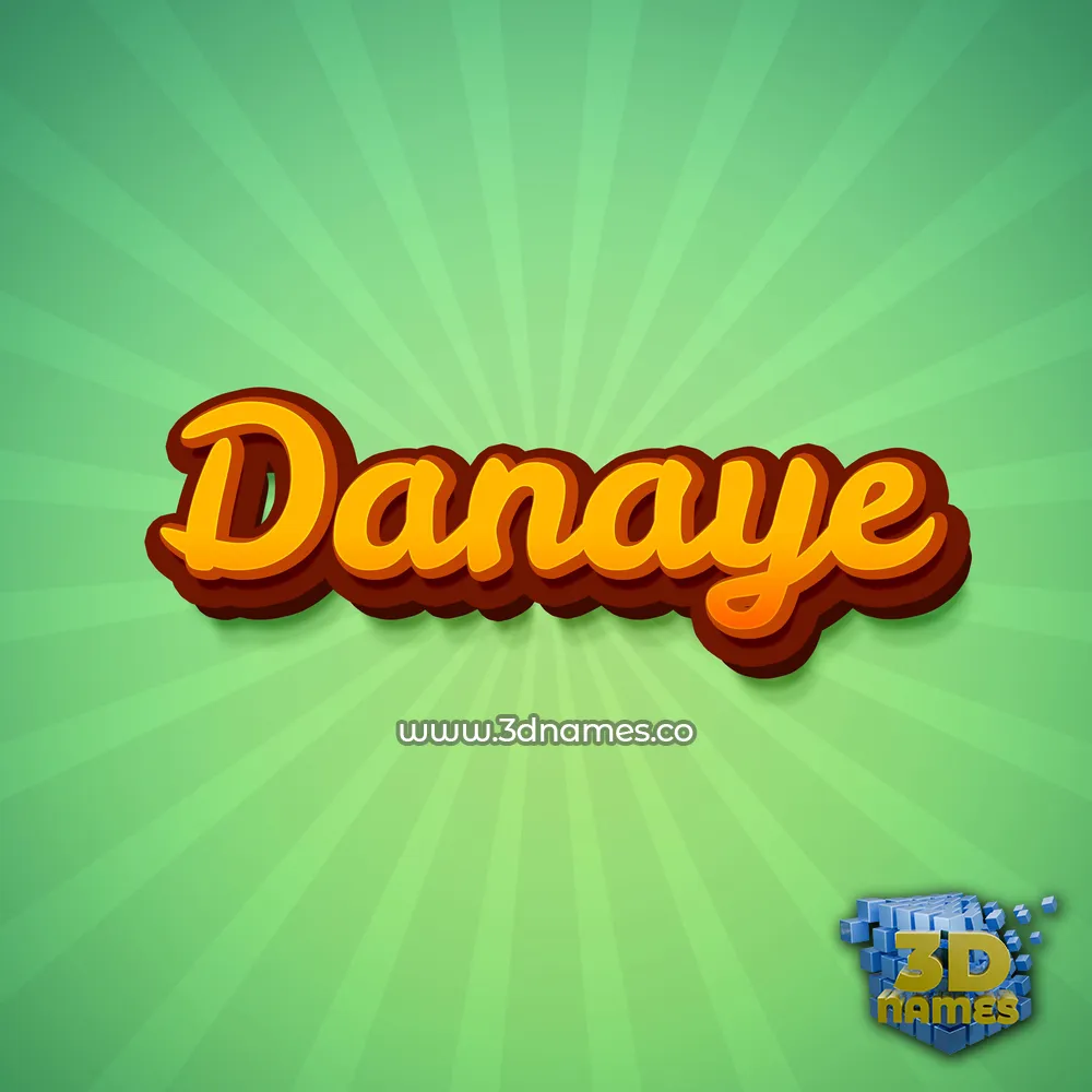 danaye in Green Rays style - 3D name wallpaper