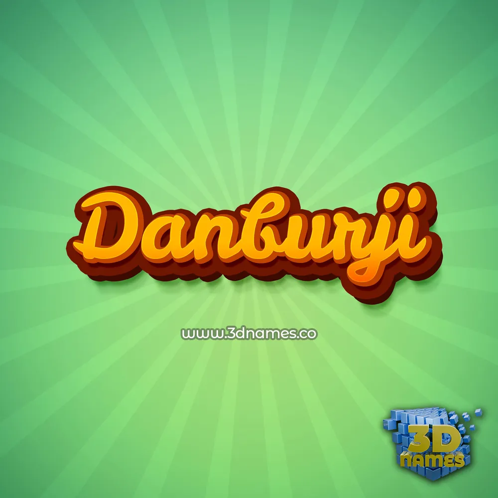 danburji in Green Rays style - 3D name wallpaper