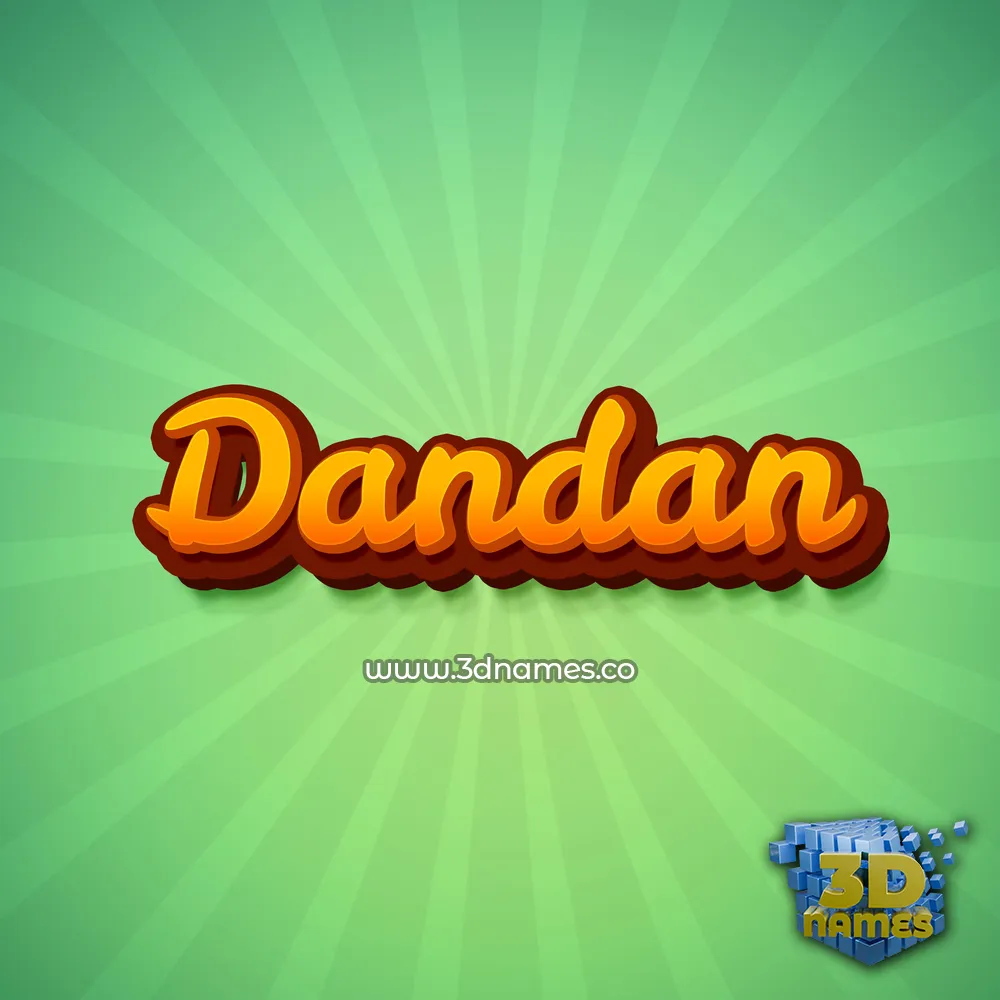 dandan in Green Rays style - 3D name wallpaper