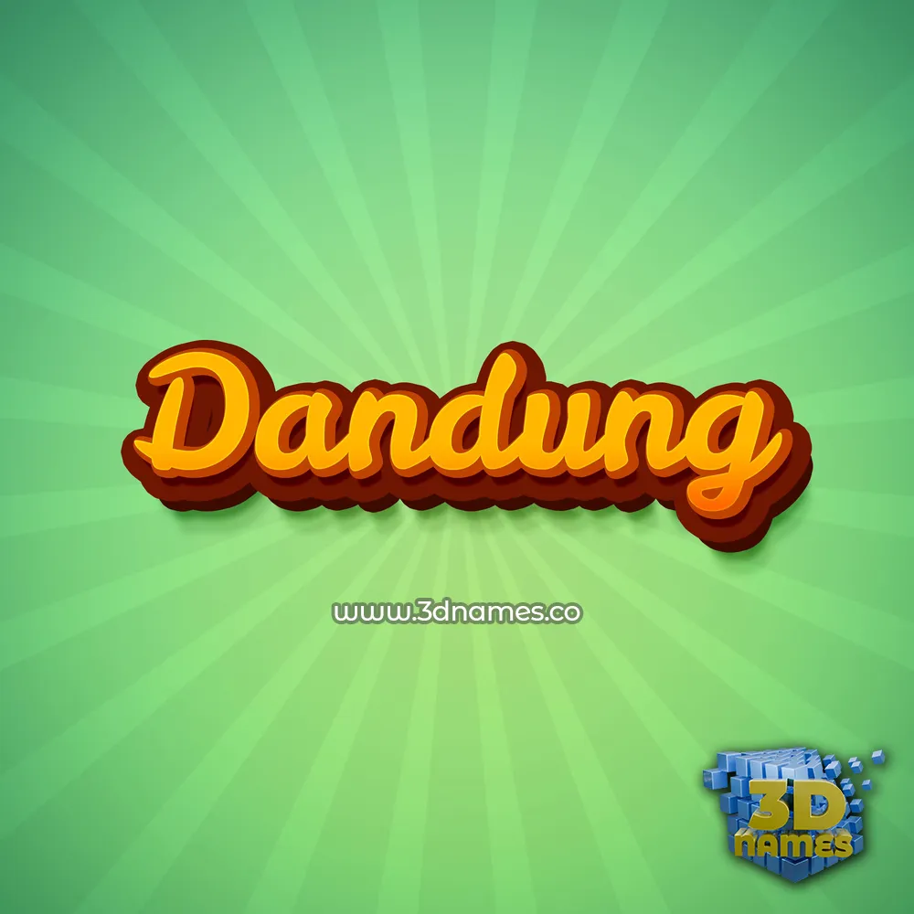 dandung in Green Rays style - 3D name wallpaper