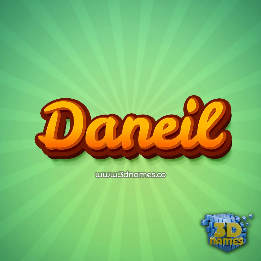 daneil in Green Rays style - 3D name wallpaper