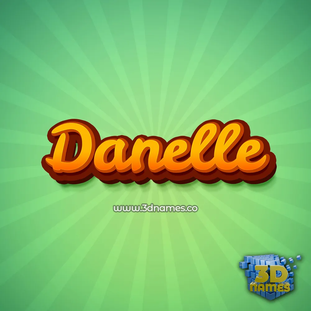 danelle in Green Rays style - 3D name wallpaper