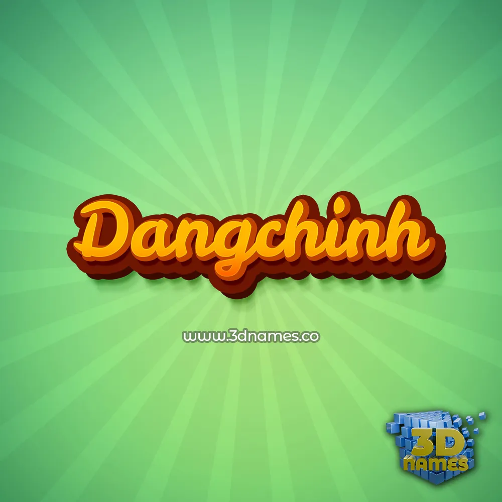 dangchinh in Green Rays style - 3D name wallpaper
