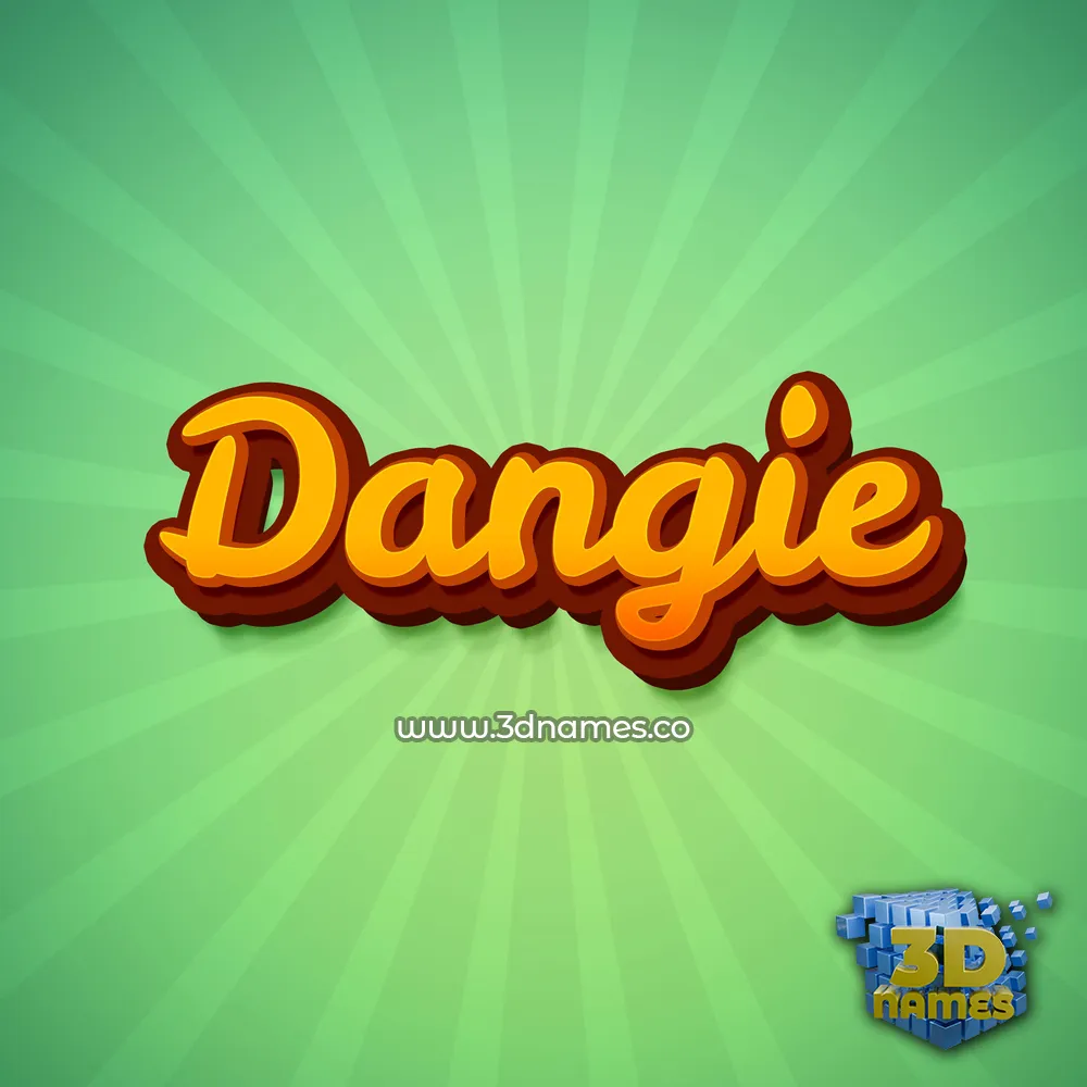 dangie in Green Rays style - 3D name wallpaper