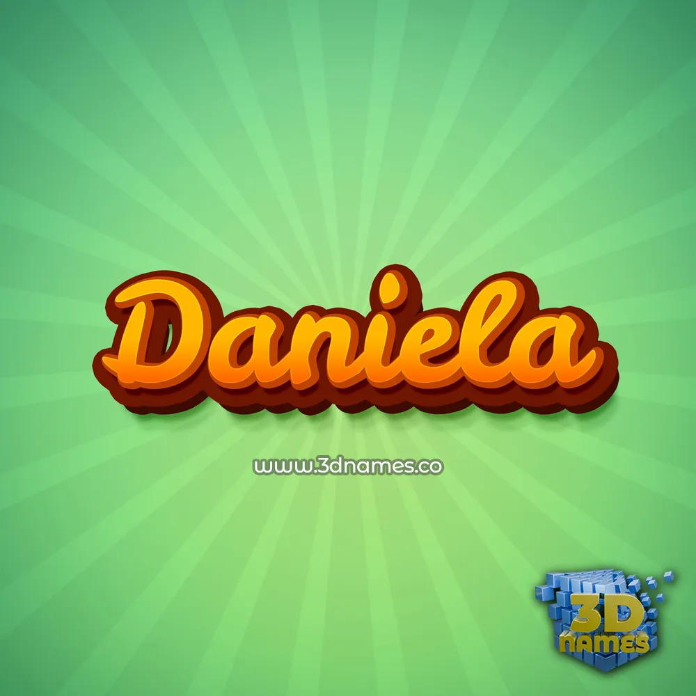 daniela in Green Rays style - 3D name wallpaper
