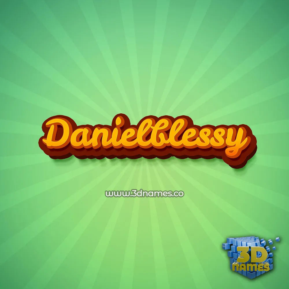 danielblessy in Green Rays style - 3D name wallpaper