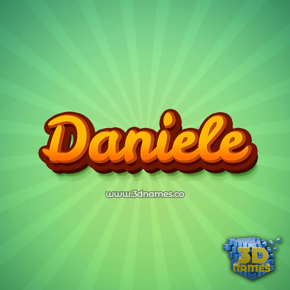 daniele in Green Rays style - 3D name wallpaper