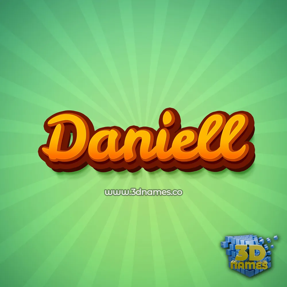 daniell in Green Rays style - 3D name wallpaper