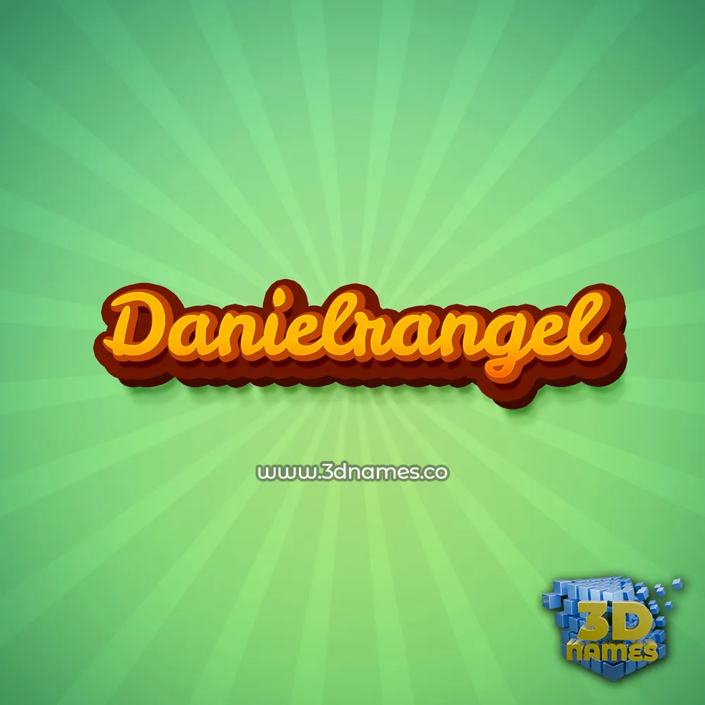 danielrangel in Green Rays style - 3D name wallpaper