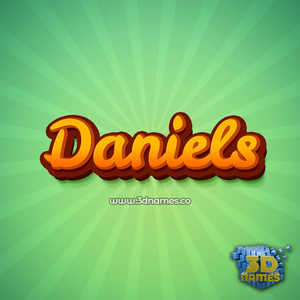 daniels in Green Rays style - 3D name wallpaper