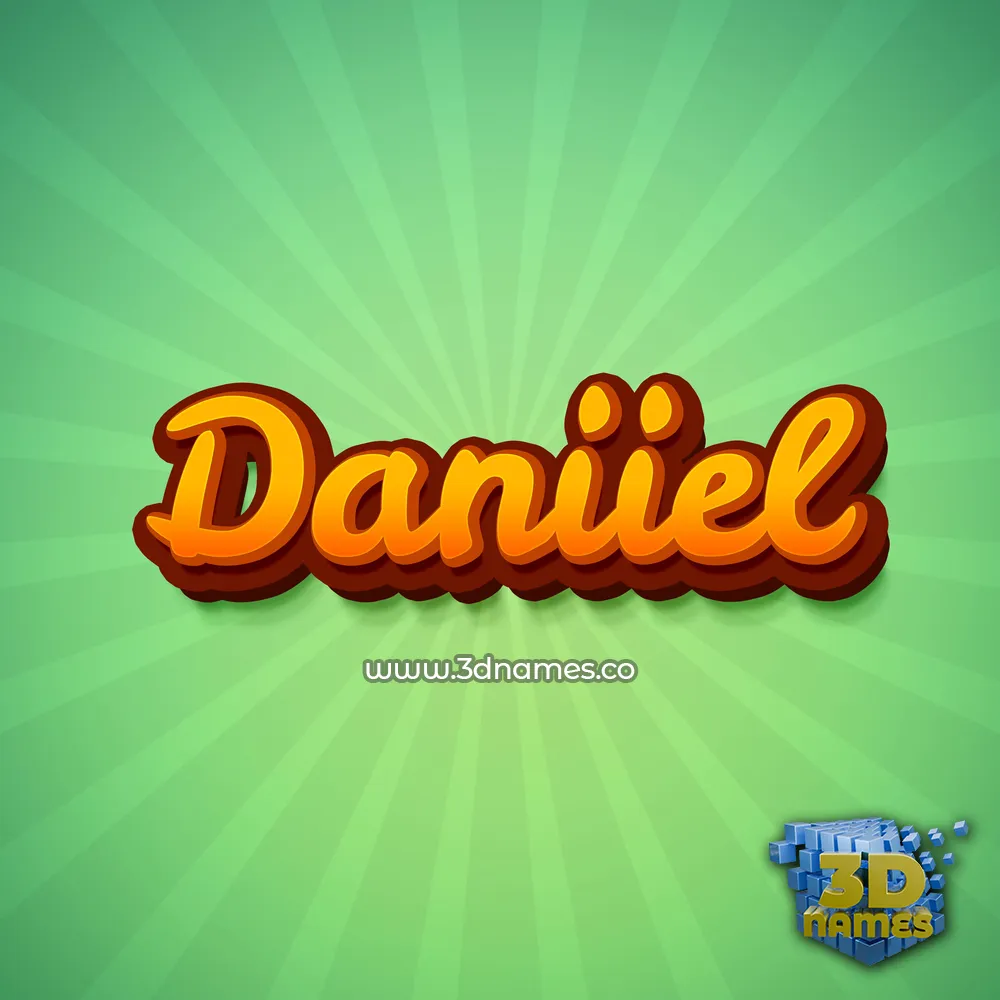 daniiel in Green Rays style - 3D name wallpaper