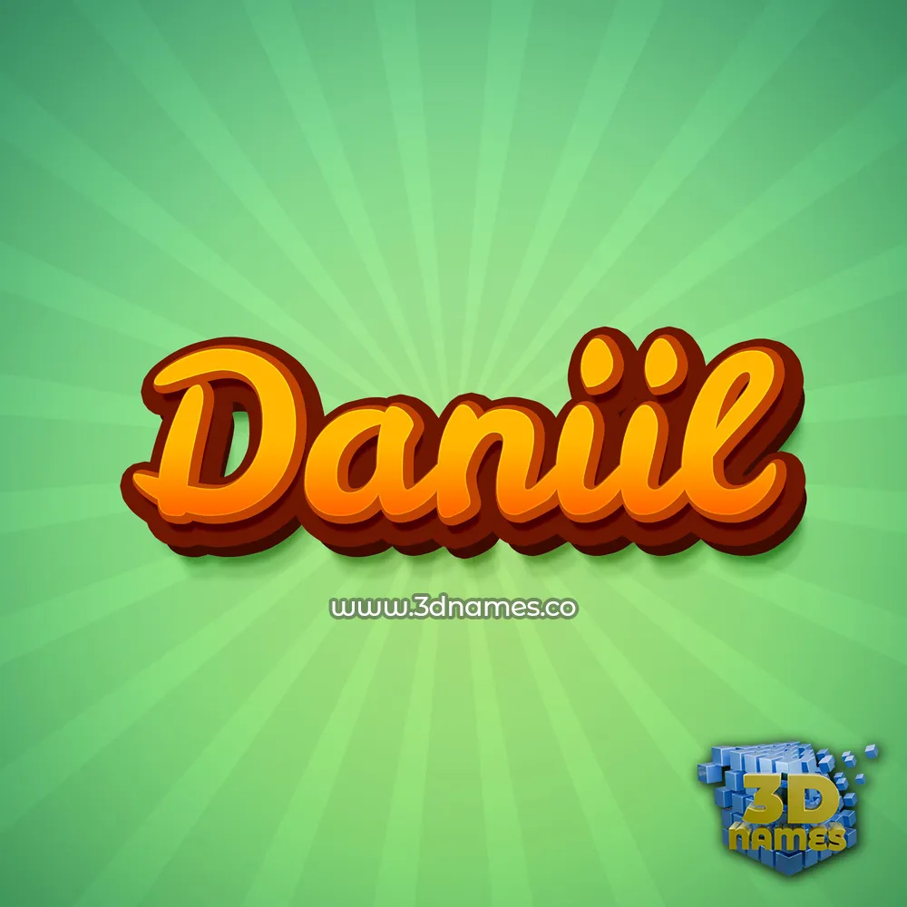 daniil in Green Rays style - 3D name wallpaper