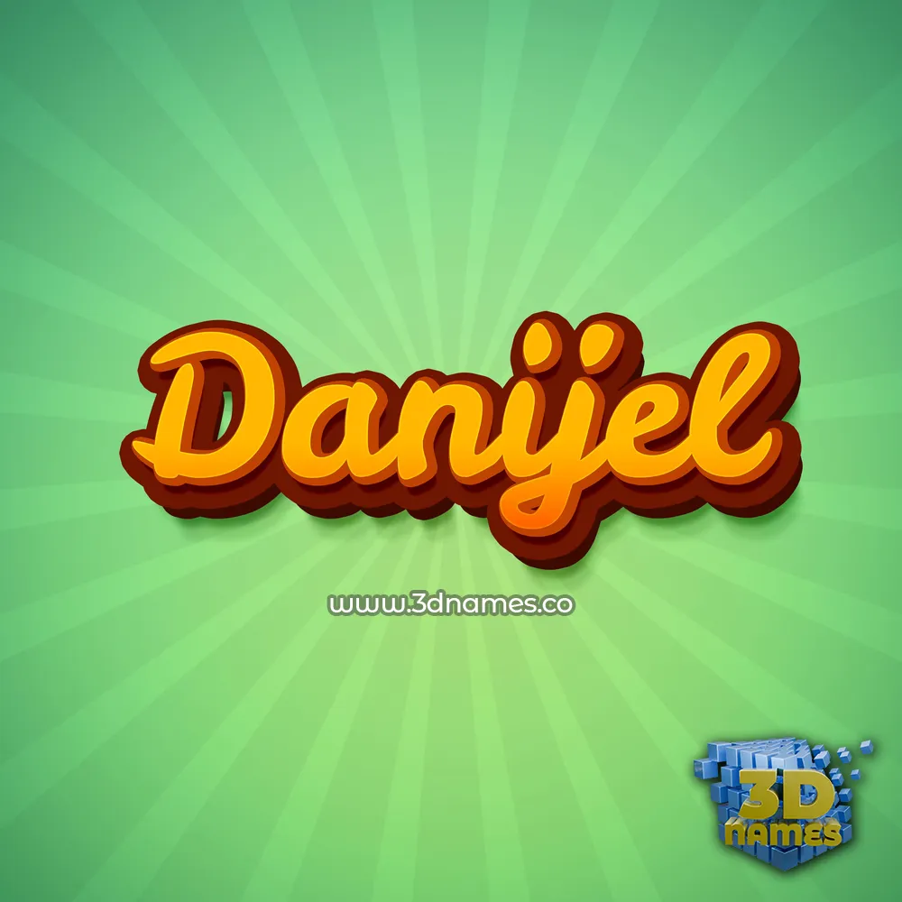 danijel in Green Rays style - 3D name wallpaper