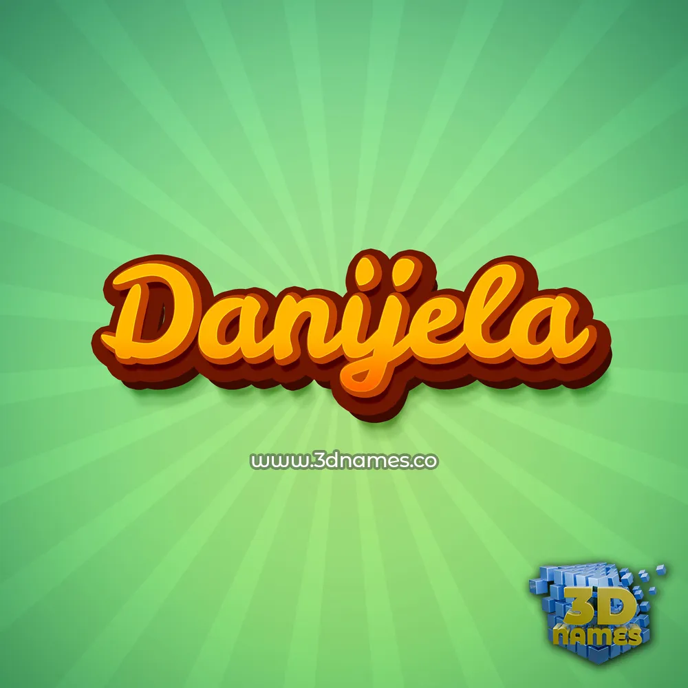 danijela in Green Rays style - 3D name wallpaper