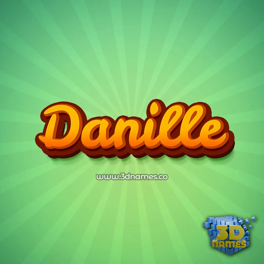 danille in Green Rays style - 3D name wallpaper