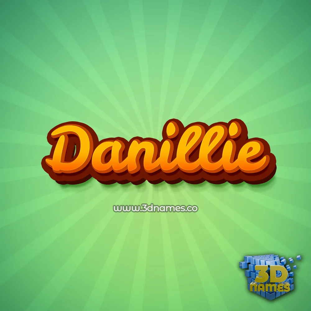 danillie in Green Rays style - 3D name wallpaper
