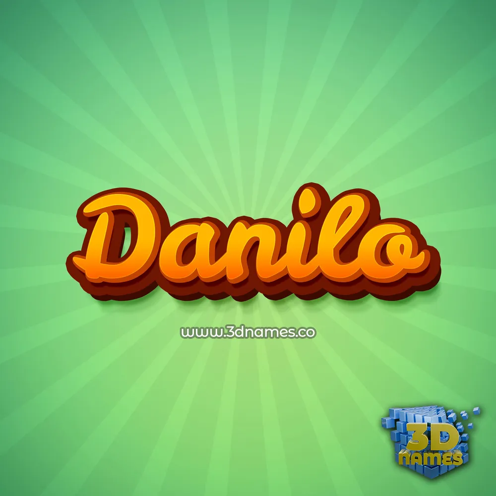 danilo in Green Rays style - 3D name wallpaper