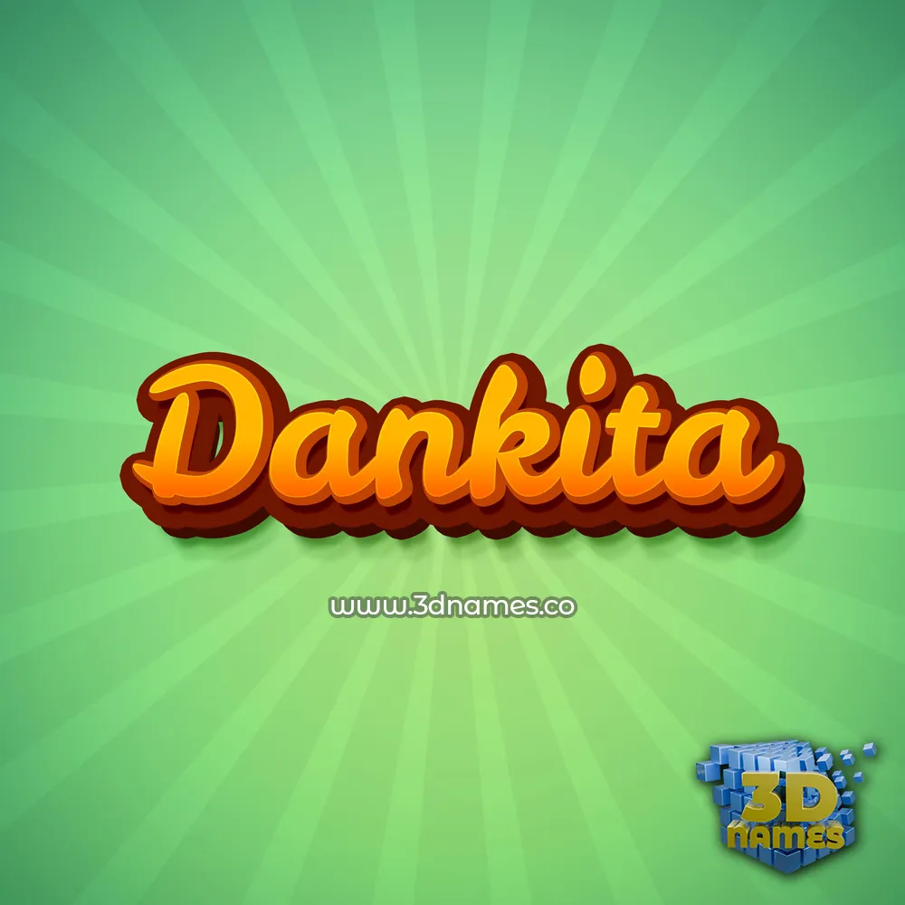 dankita in Green Rays style - 3D name wallpaper