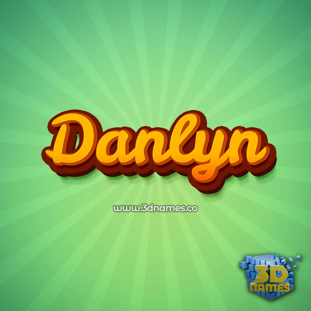 danlyn in Green Rays style - 3D name wallpaper