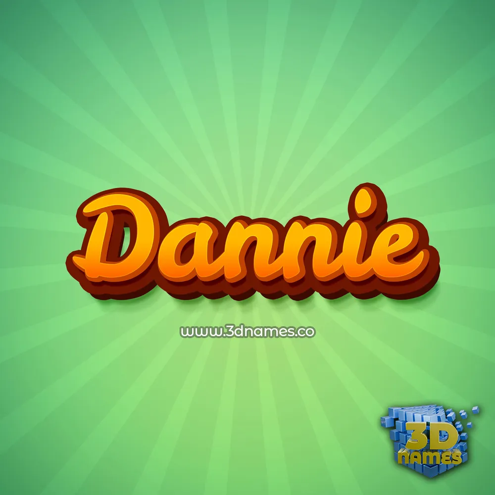 dannie in Green Rays style - 3D name wallpaper
