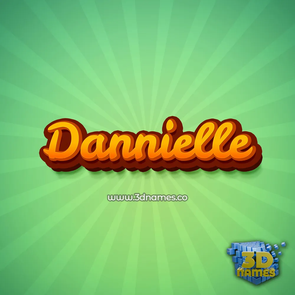 dannielle in Green Rays style - 3D name wallpaper