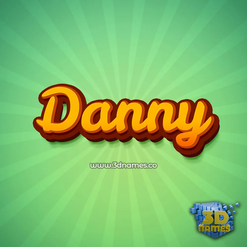 danny in Green Rays style - 3D name wallpaper