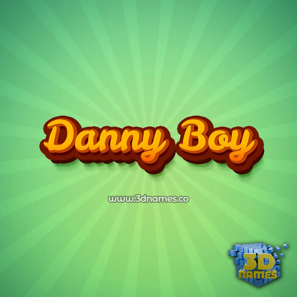 danny boy in Green Rays style - 3D name wallpaper