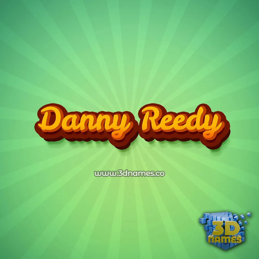 danny reedy in Green Rays style - 3D name wallpaper