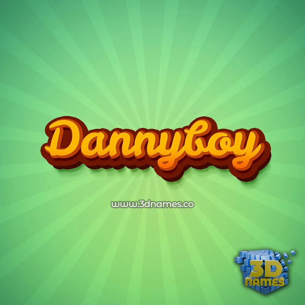 dannyboy in Green Rays style - 3D name wallpaper
