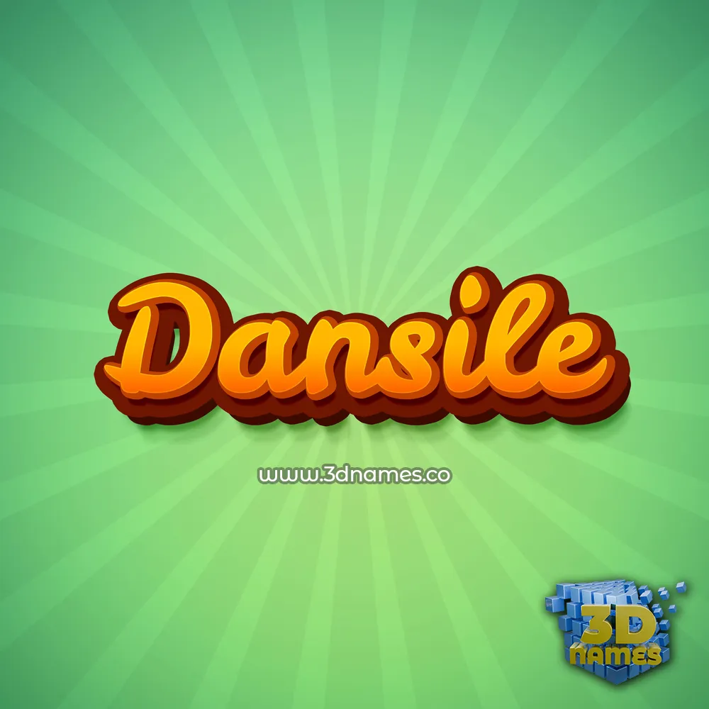 dansile in Green Rays style - 3D name wallpaper