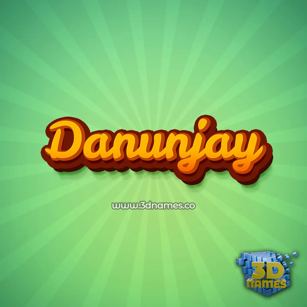 danunjay in Green Rays style - 3D name wallpaper