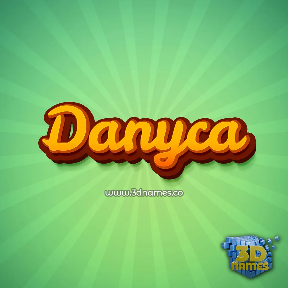 danyca in Green Rays style - 3D name wallpaper