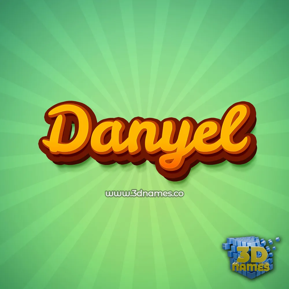 danyel in Green Rays style - 3D name wallpaper