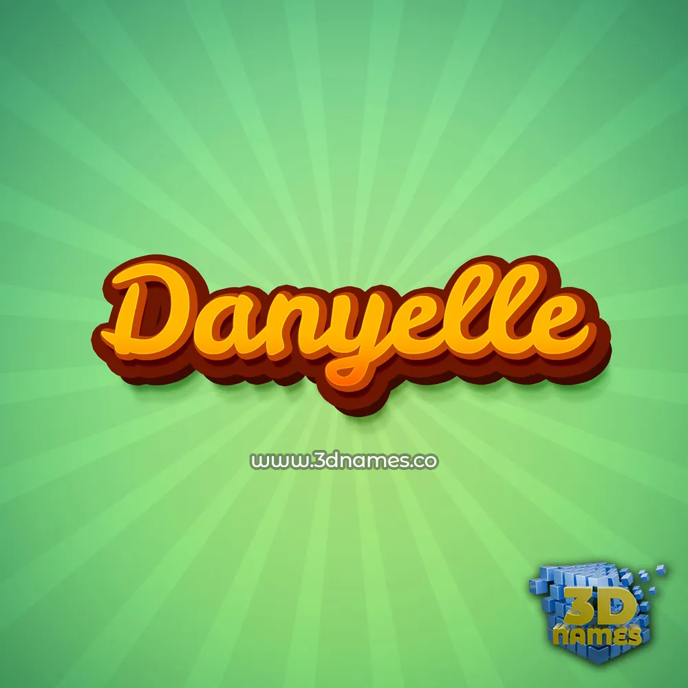 danyelle in Green Rays style - 3D name wallpaper