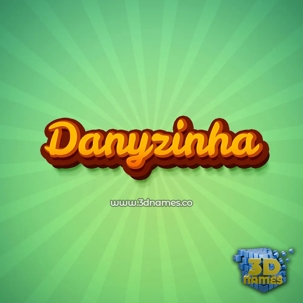 danyzinha in Green Rays style - 3D name wallpaper