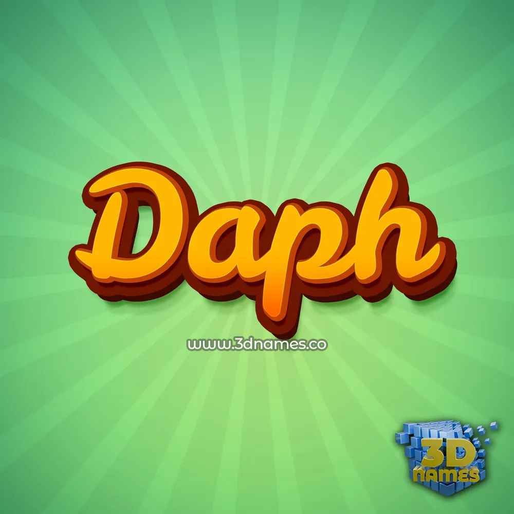 daph in Green Rays style - 3D name wallpaper
