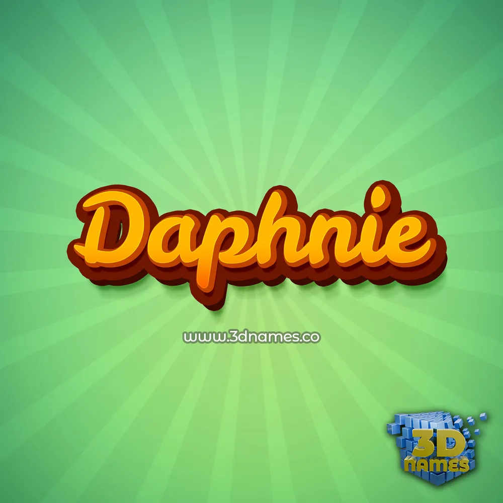 daphnie in Green Rays style - 3D name wallpaper