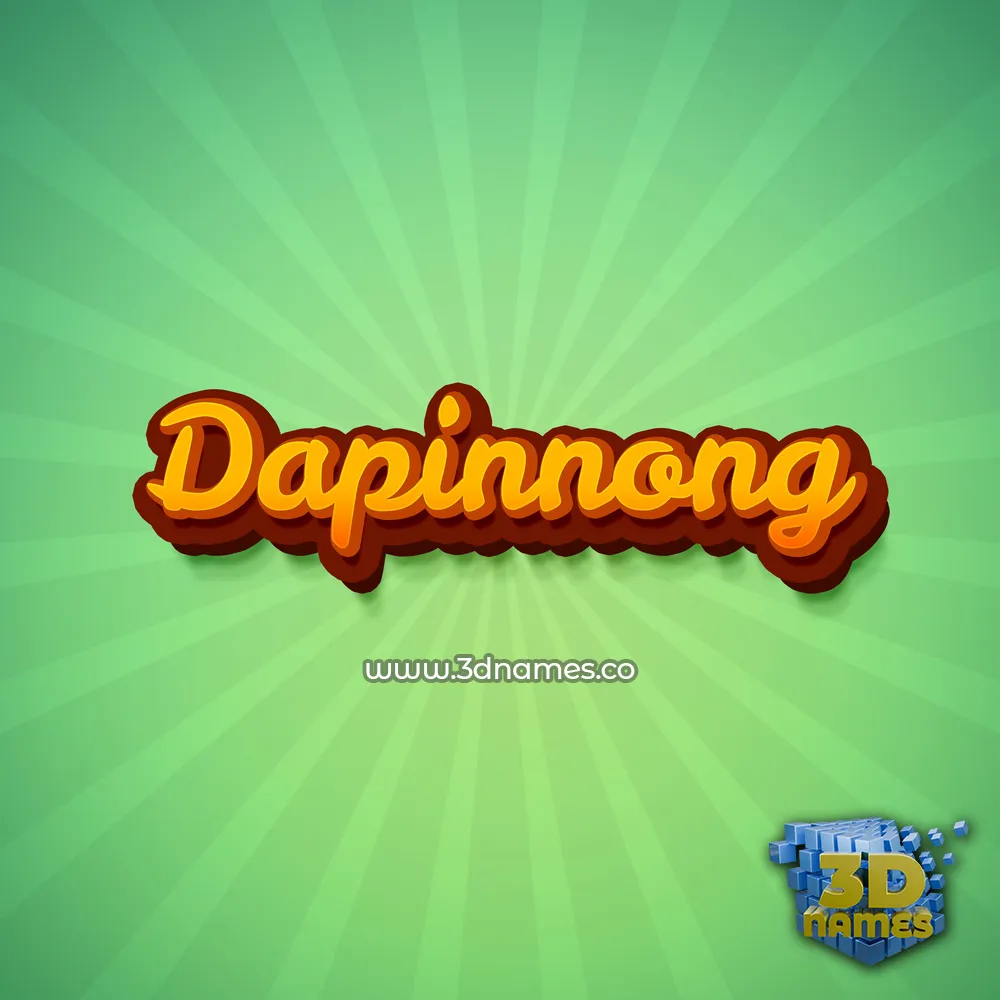 dapinnong in Green Rays style - 3D name wallpaper