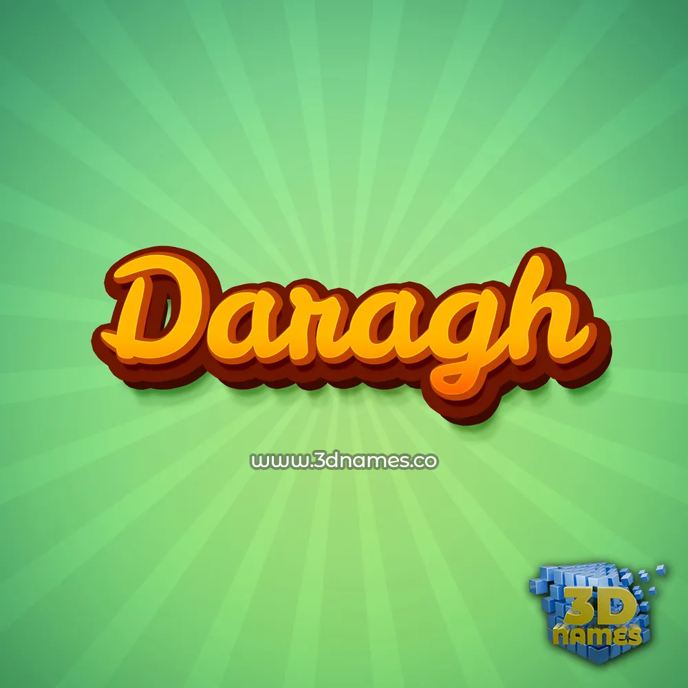 daragh in Green Rays style - 3D name wallpaper