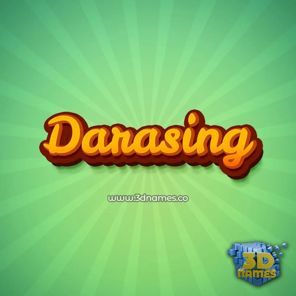 darasing in Green Rays style - 3D name wallpaper