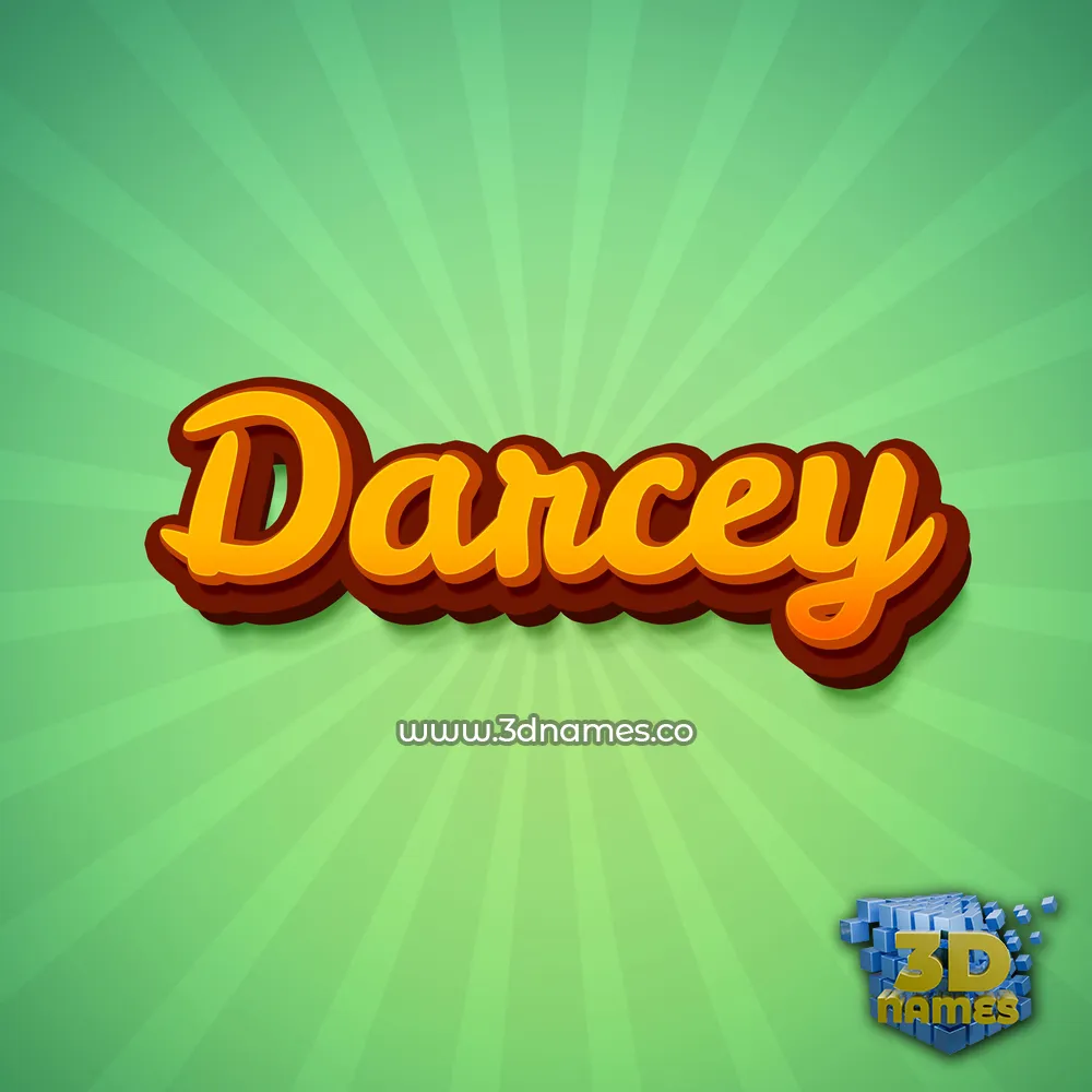 darcey in Green Rays style - 3D name wallpaper