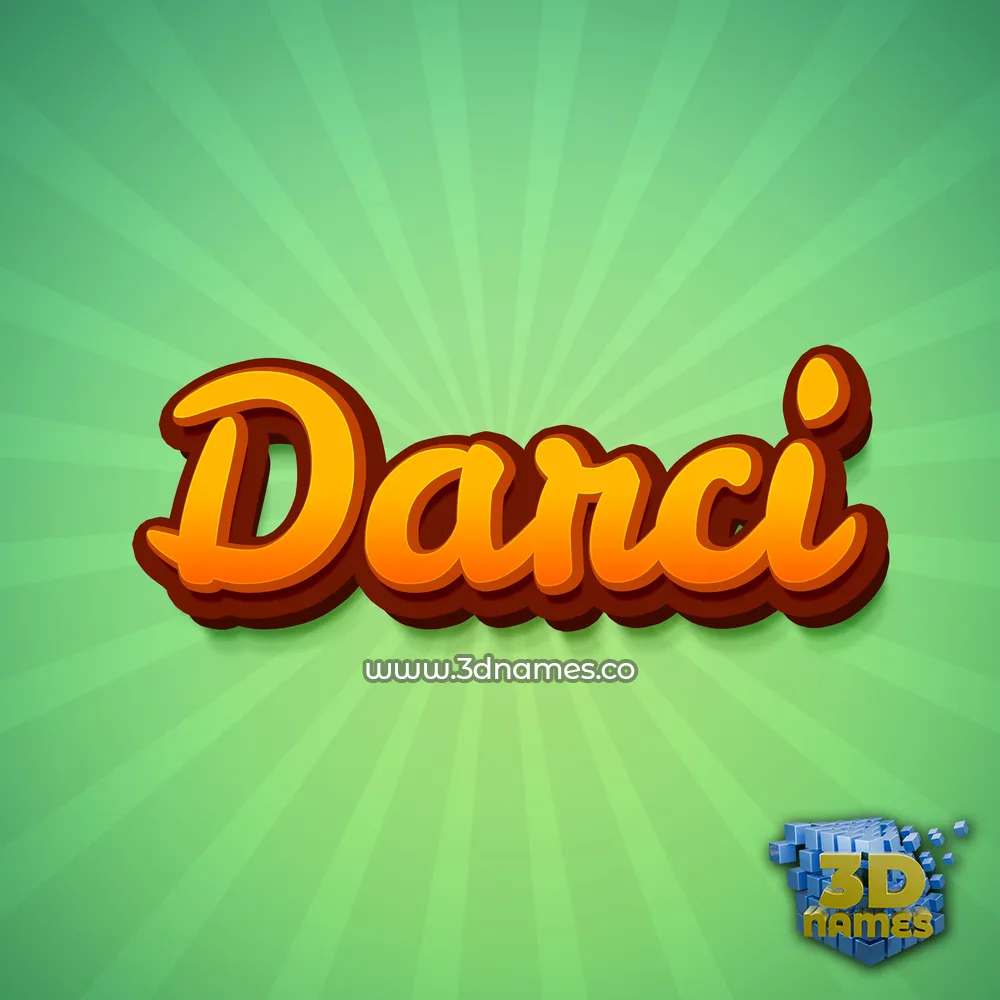 darci in Green Rays style - 3D name wallpaper