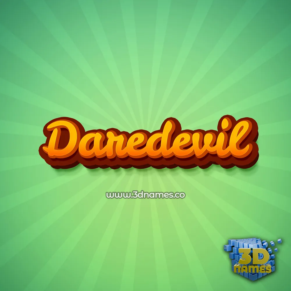 daredevil in Green Rays style - 3D name wallpaper