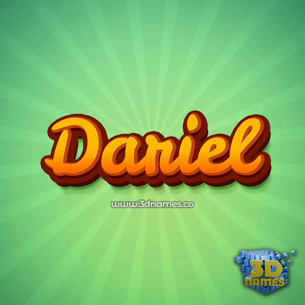 dariel in Green Rays style - 3D name wallpaper