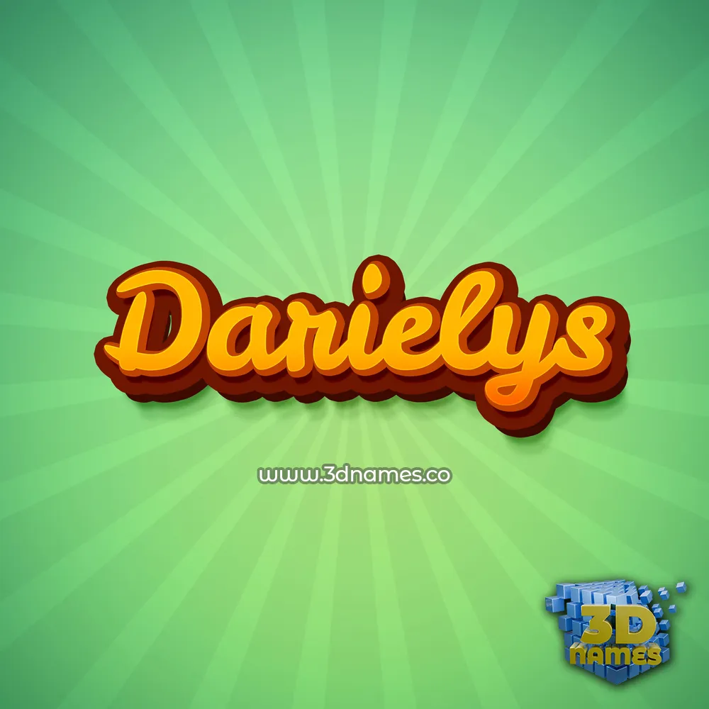 darielys in Green Rays style - 3D name wallpaper