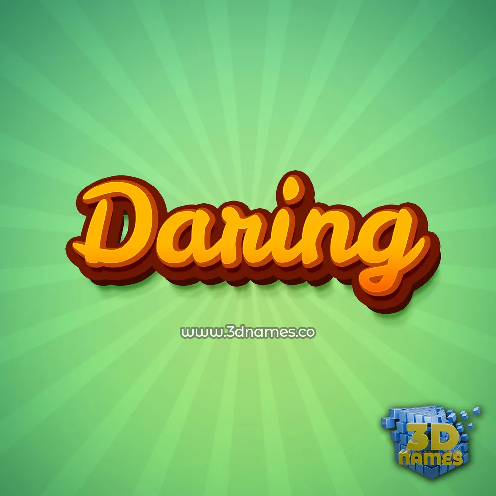 daring in Green Rays style - 3D name wallpaper