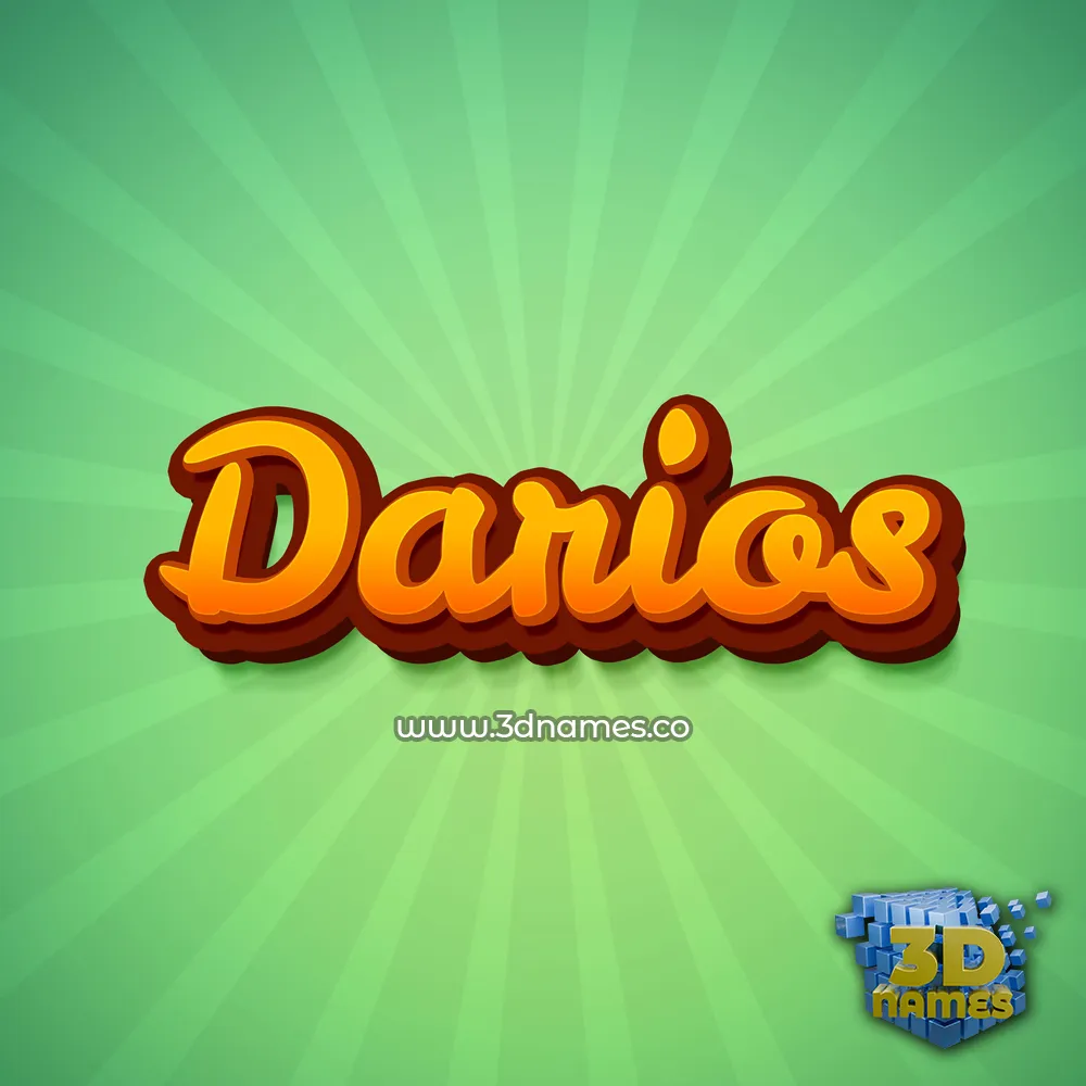 darios in Green Rays style - 3D name wallpaper